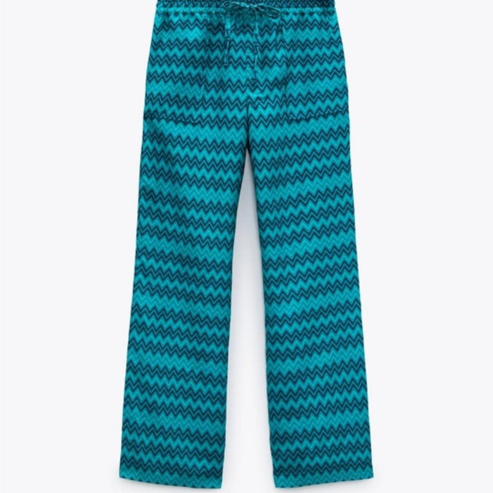 Zara FLOWY PRINTED PANTS